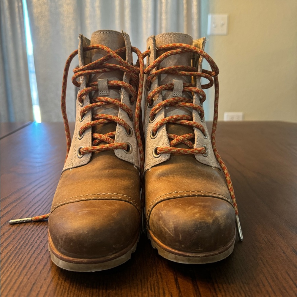 SOREL Natural 1964 Premium Canvas Wedge Boots - Picture 4 of 5